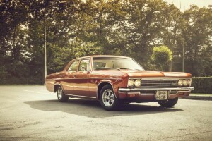 1966, Impala, lights, shadow, wheel