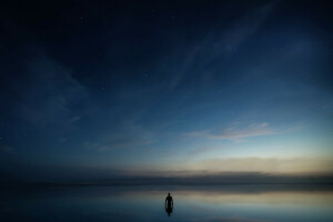 reflection, stars, the sky