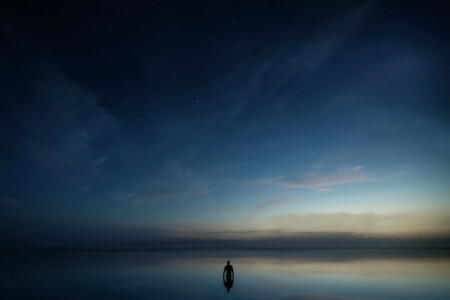 réflexion, étoiles, Le ciel