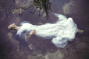 meisje, in het water, Ophelia