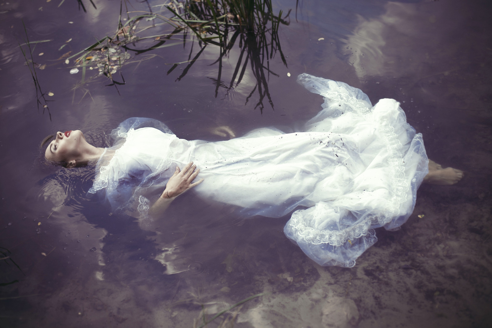 ragazza, in acqua, Ophelia