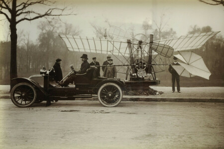 car, people, Santos Dumont, the plane