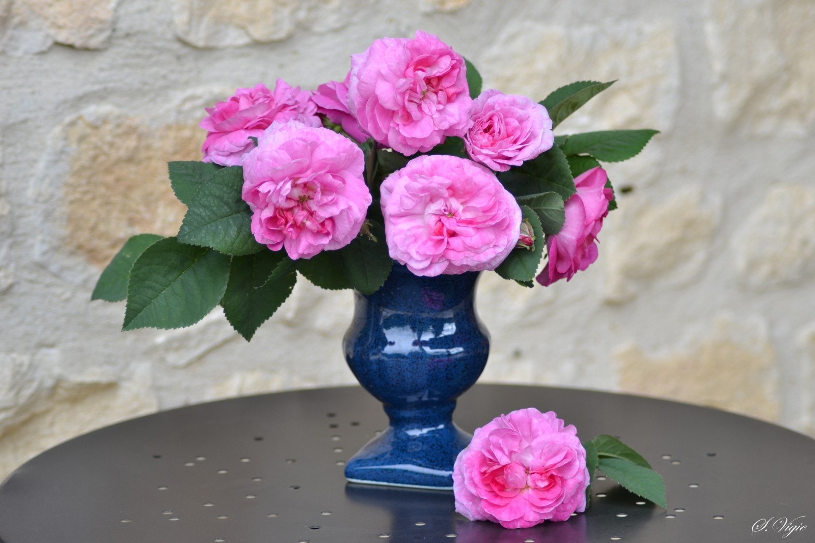 rosas, ramo de flores, florero