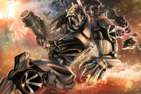 art, Fiction, robot, tiger, Transformer, wheel