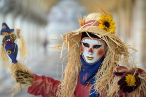 masker, mensen, stijl