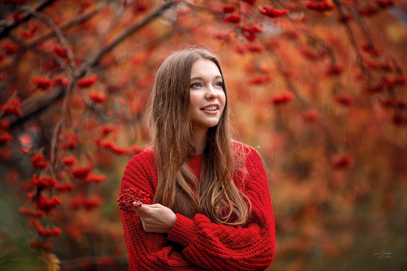 podzim, dívka, Anna Shuvalova