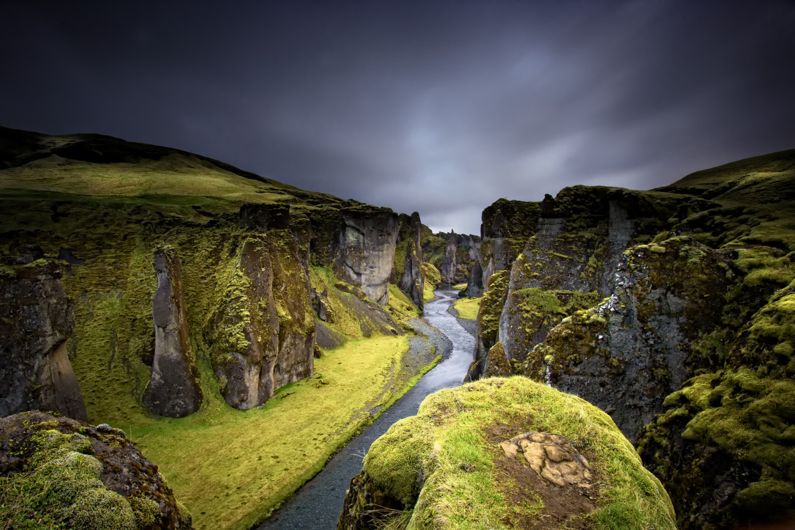 stream, storm, canyon