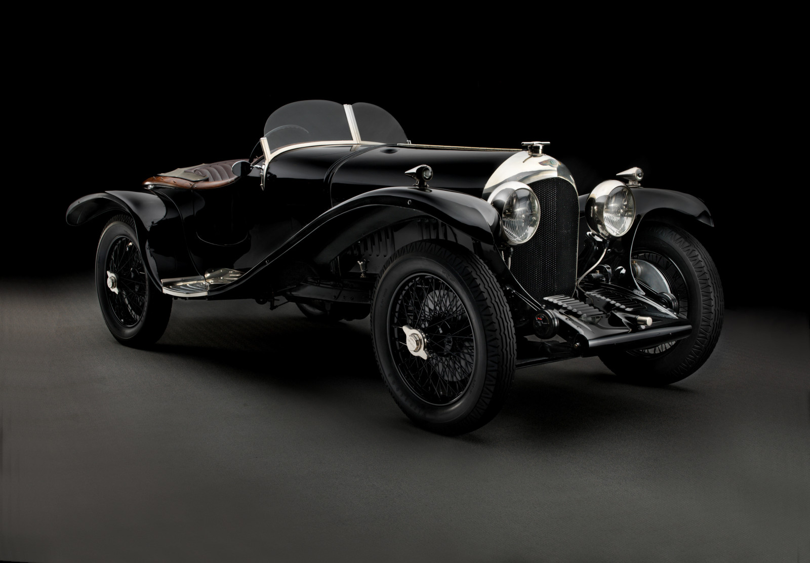 černé pozadí, Bentley, 1925, Brooklands