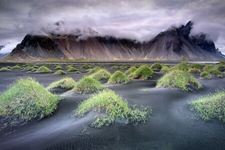 dunes, Islande, Vestrahorn