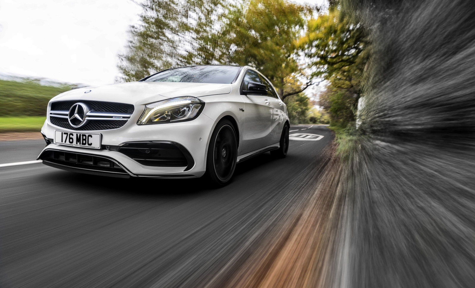 blanc, Mercedes-Benz, Mercedes, AMG, Une classe, W176