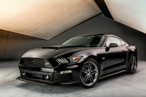 2015, tilbage, sort, Ford, Mustang, Roush, Fase 3