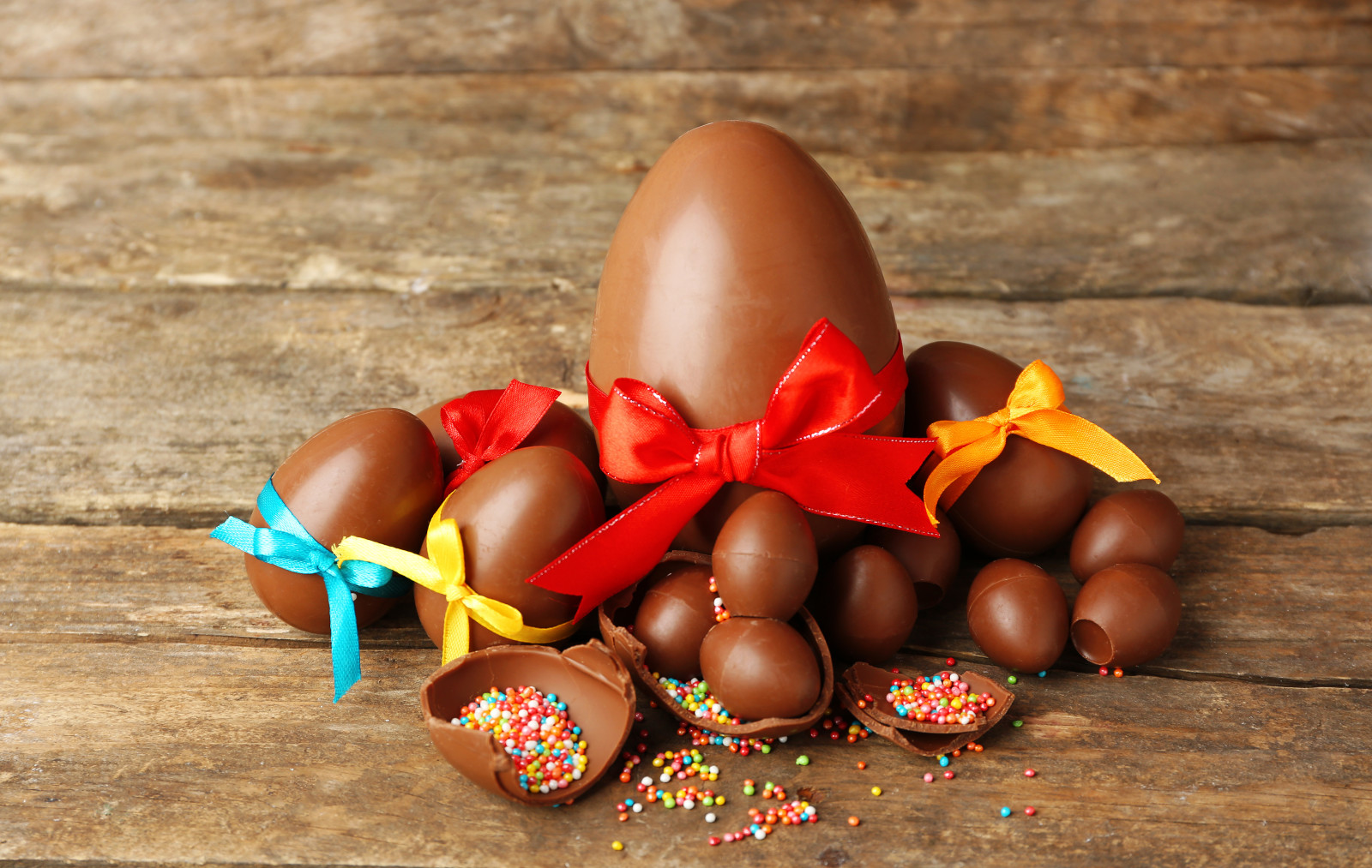 decorazione, uova, contento, cioccolato, Pasqua