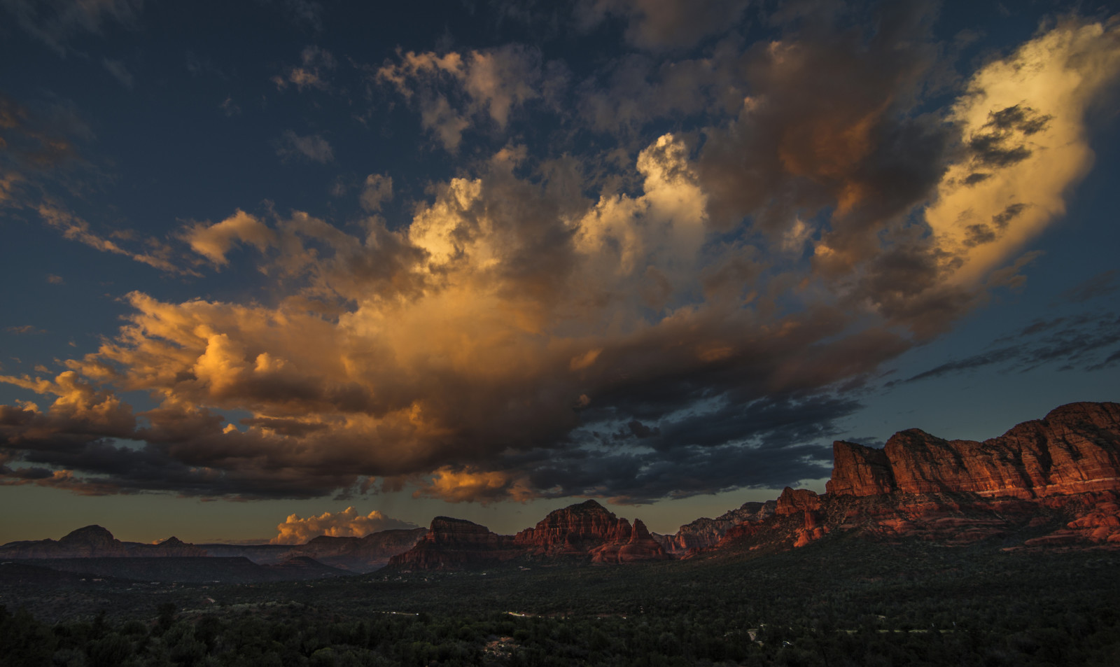 Bäume, Wolken, Berge, Utah, Felsen, Landschaften, Schlucht, Amerika