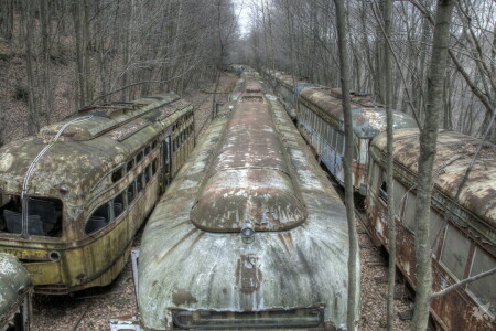 tło, Ghost Tram, złom