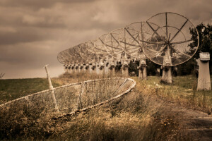 Antenne, Hintergrund, Feld, Schrott