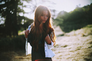 girl, hair, the sun