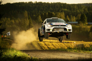 Dust, Finland, jump, Polo, Rally, Volkswagen, wrc