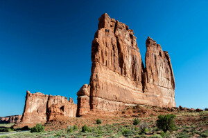 Landschaft, Berg, Felsen, der Himmel, Baum