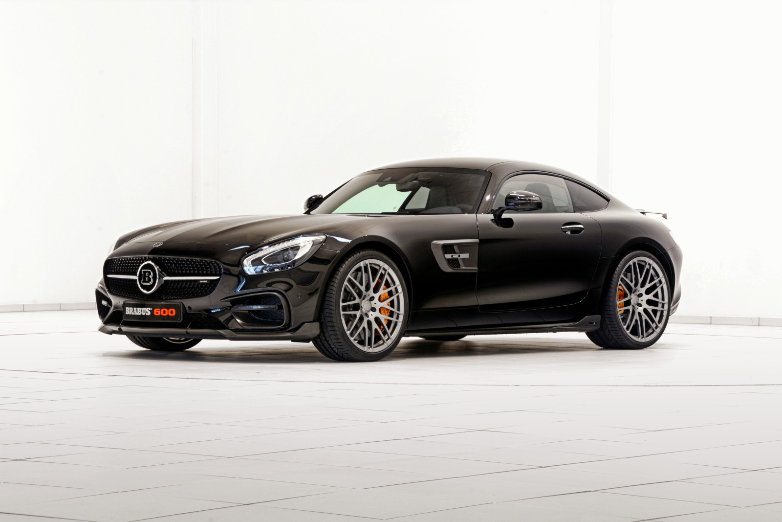 zwart, Mercedes, AMG, C190, Brabus, 2015, GT S