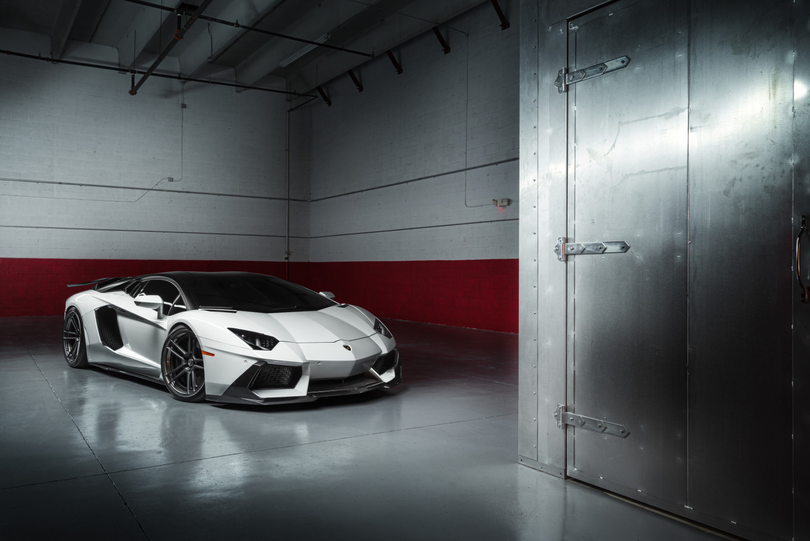 Lamborghini, supersamochód, Aventador, biały, koła, LP700-4, Adv.1, PML 1