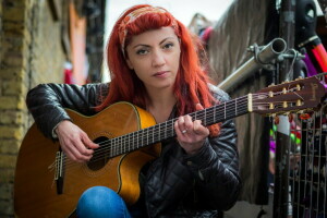 guitarra, Música, Mulher