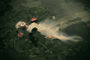 meisje, in het water, Ophelia