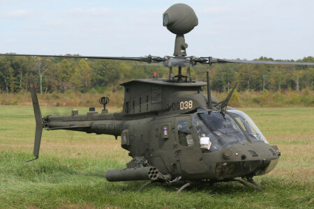 aviación, Cuchillas, campo, helicóptero