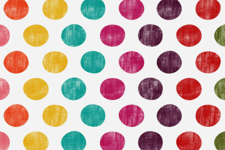 circles, colorful, polka dot, texture