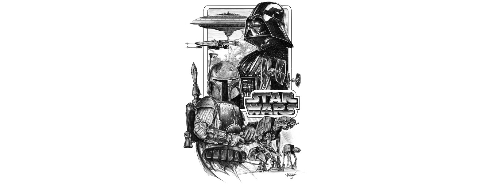 Darth Vader, X-wing, AT-AT, Bir kanat