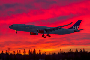 glød, Liner, flyet, himlen