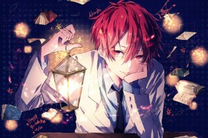 Akashi Seijuurou, anime, Arte, libros, formar, chico, linterna, no basuan del kur