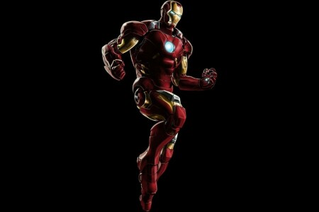 armor, Iron man, metal, pose, red, suit, uniform