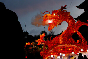 China, lights, night, Shanghai