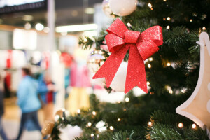 bow, New Year, toy, tree