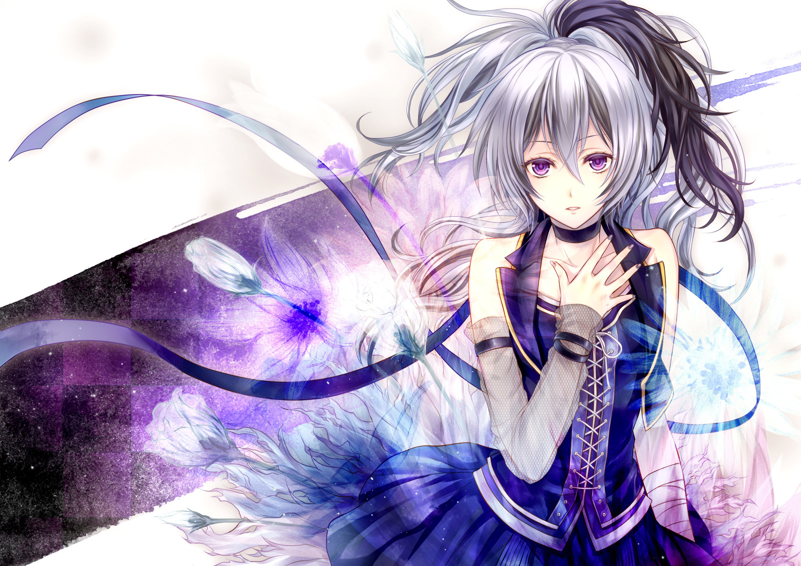 pike, blomster, Kunst, anime, vocaloid, V Blomst, hitoha