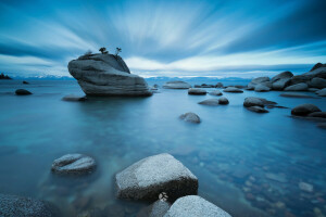 CA, fragment, świeże jezioro Tahoe, stan, niebo, USA