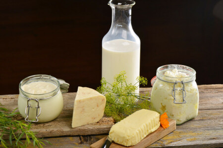 Käse, Dill, Blume, Milch, Öl, Sauerrahm