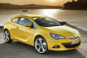 Astra, GTC, lake, landscape, Opel, sunset