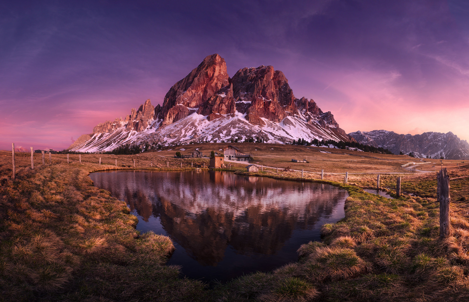 lago, Italia, Los dolomitas, Monte Sass de Putia