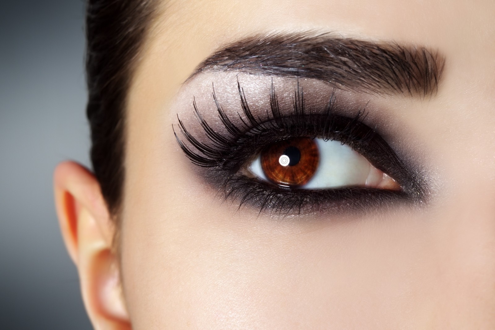 brown, macro, makeup, eyes, eyelashes