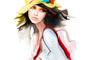 ansigt, figur, hat, se, Vector