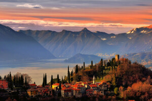 Italia, Lago de como, Perledo, Samoa, Vizio, Varenna