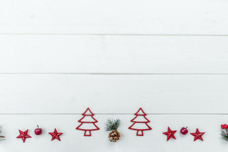 Board, Christmas, decor, Merry, New Year, stars, tree, Xmas