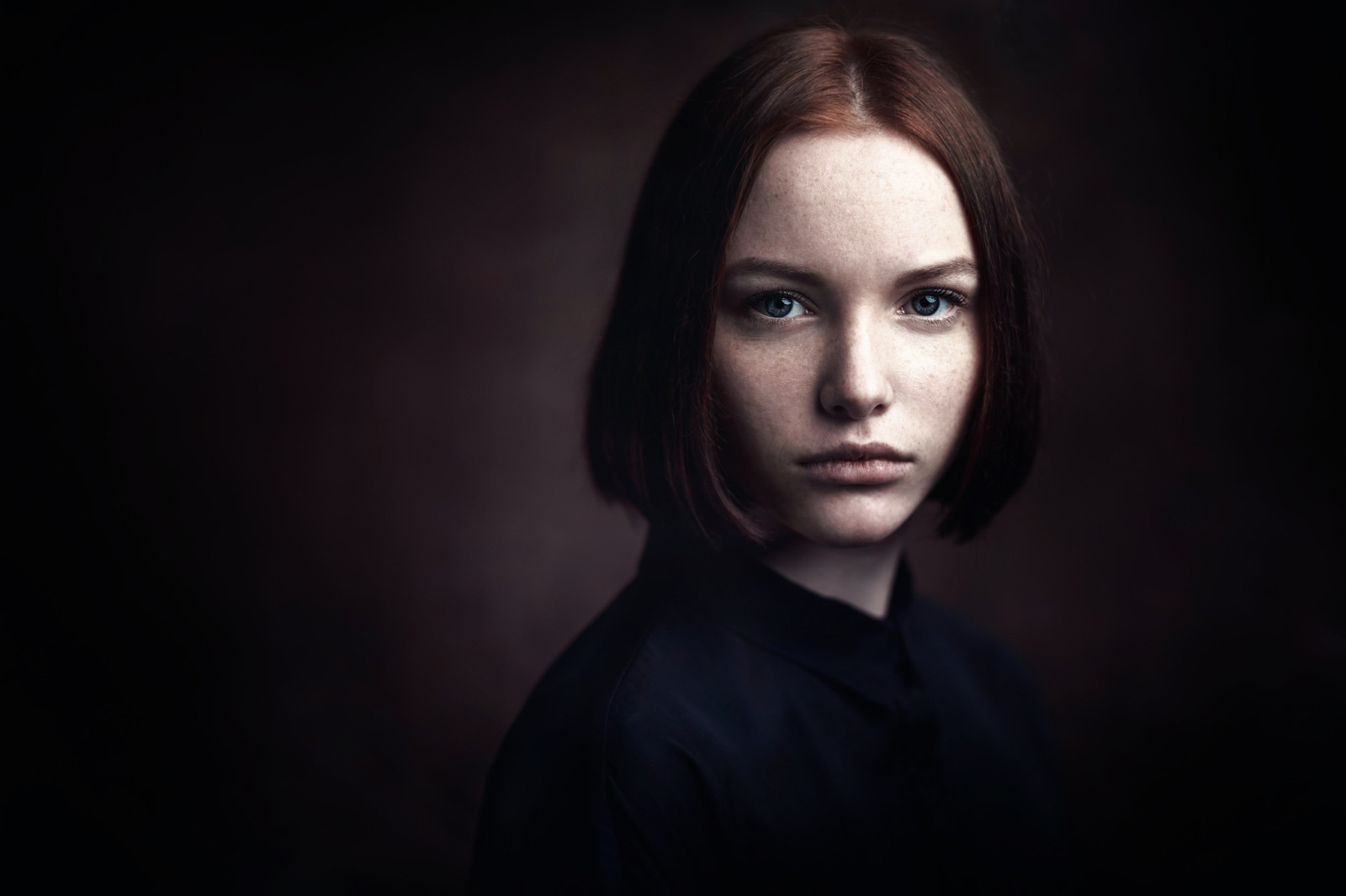 portrait, freckles, Studio, the beauty, color grading