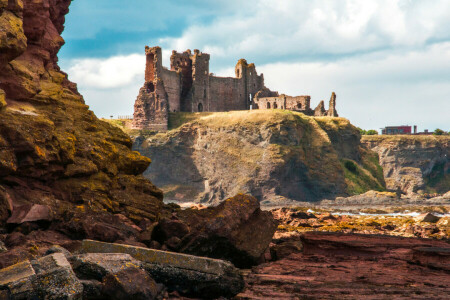 rocks, ruins, stones, the sky