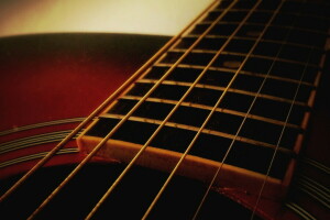 chitarra, macro, Musica