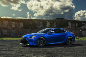 bleu, voiture, lexus rc350, rc 350