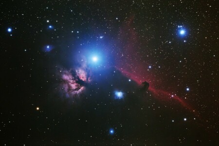 flame, Horse Head, nebula, space