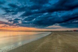 strand, hav, himmelen