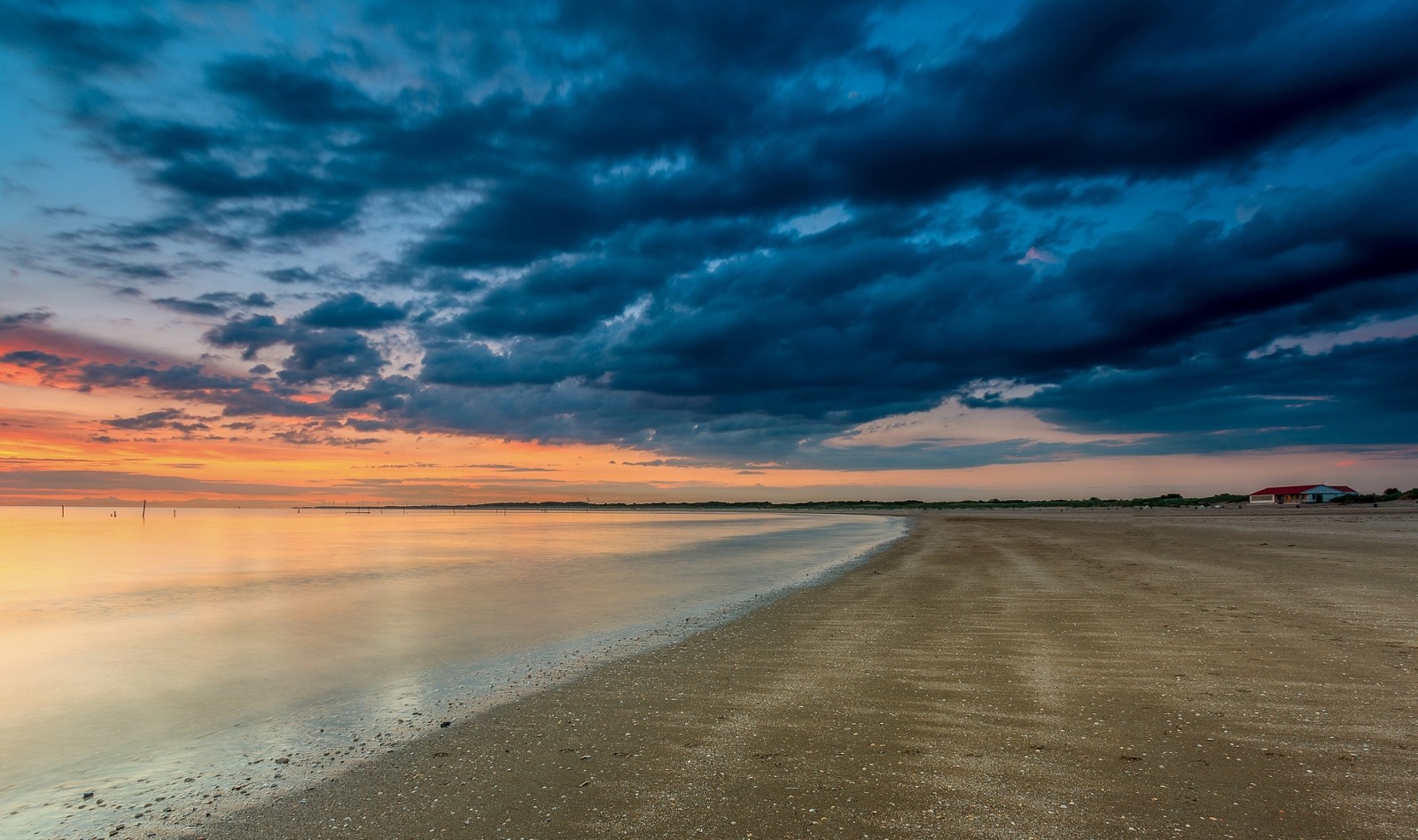 himmelen, strand, hav